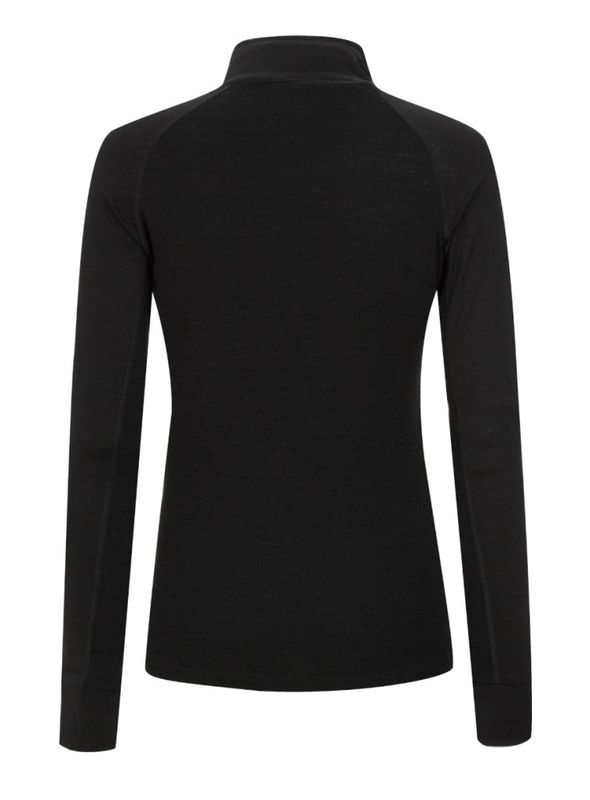 WOOLLAND RENA MERINO HALF-ZIP ULLTRØYE DAME BLACK