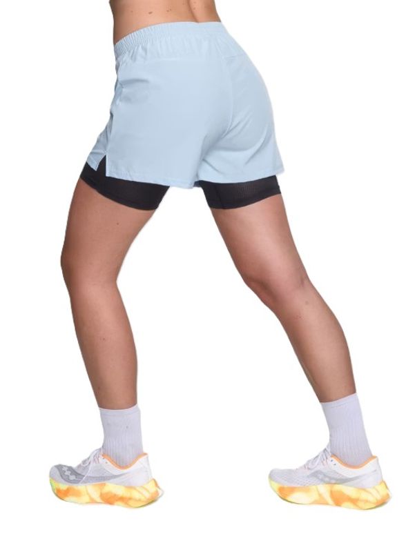 Shorts Run 2 in 1 Wmn Blue Aura