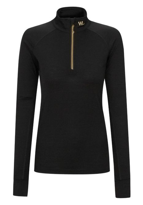 Hovedbilde WOOLLAND RENA MERINO HALF-ZIP ULLTRØYE DAME BLACK