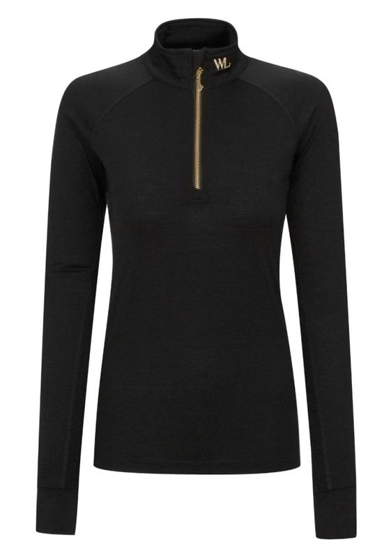 WOOLLAND RENA MERINO HALF-ZIP ULLTRØYE DAME BLACK