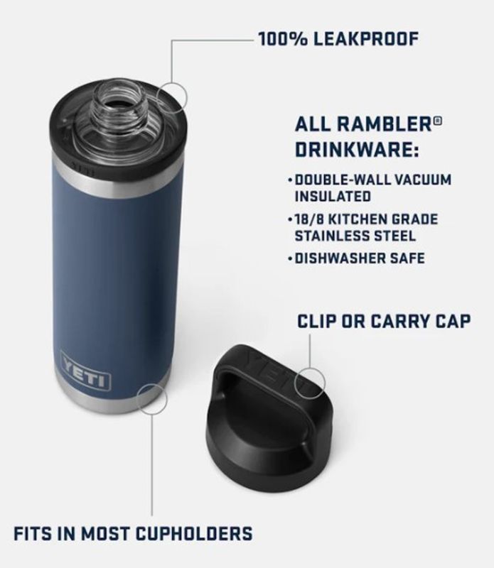 Rambler 18 oz (532 ml) Bottle Chug Black