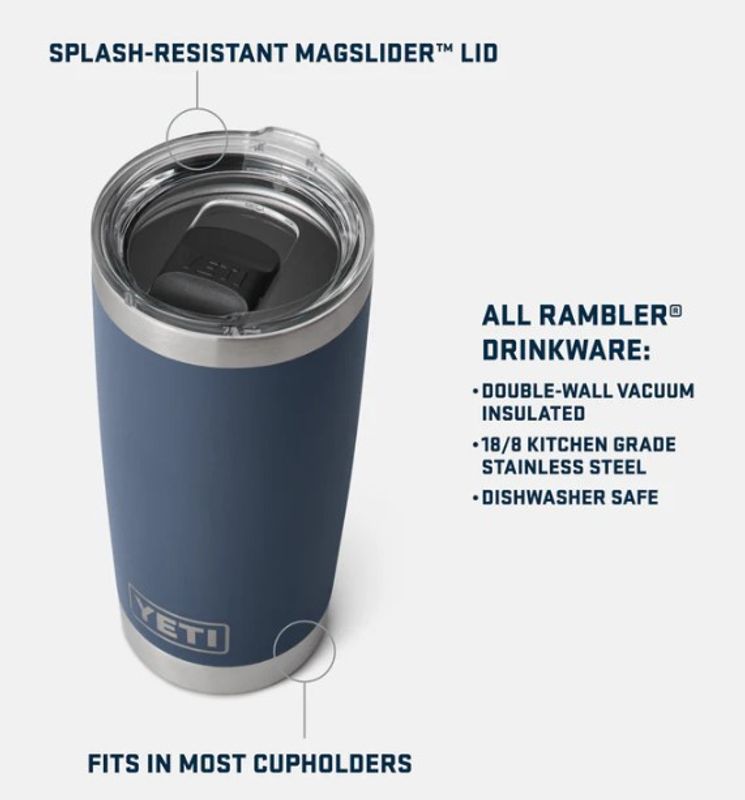Rambler 20 oz (594 ml) Tumbler Black