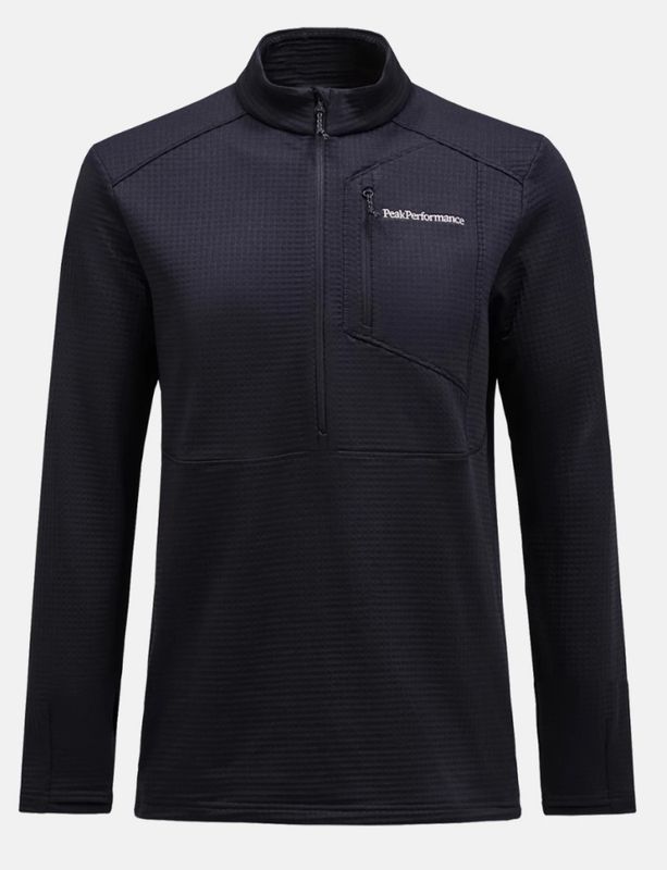 PEAK PERFORMANCE M TRAIL POLARTEC HALF ZIP BLACK